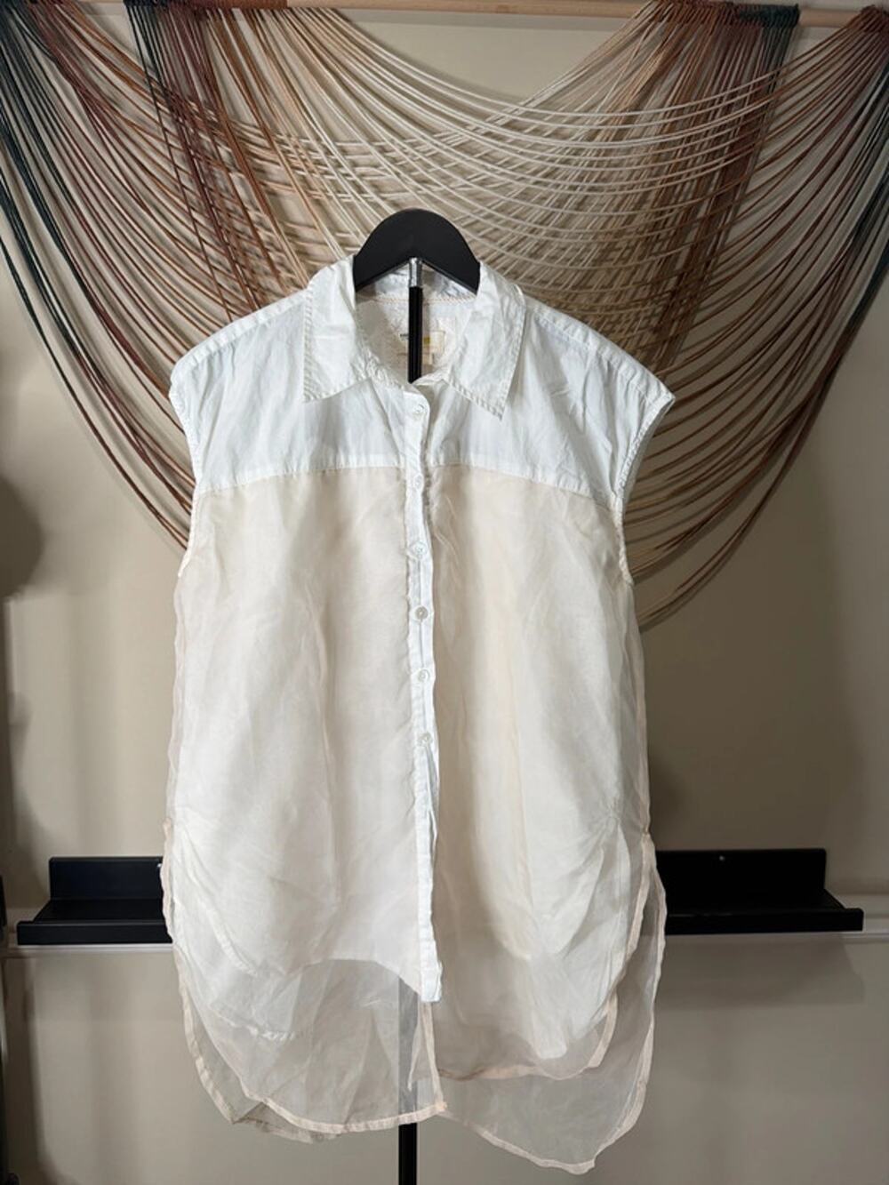 Maeve cotton sleeveless button up blouse EUC s 2986